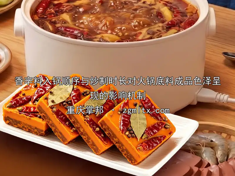 香辛料入锅顺序与炒制时长对火锅底料成品色泽呈现的影响机制