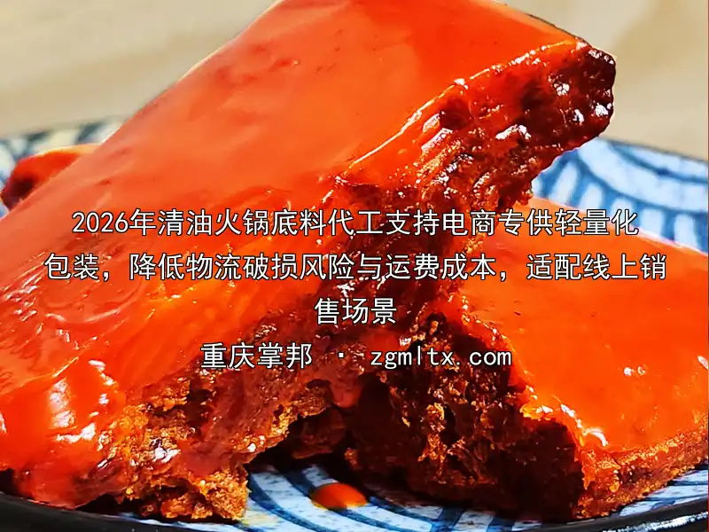 2026年清油火锅底料代工支持电商专供轻量化包装，降低物流破损风险与运费成本，适配线上销售场景